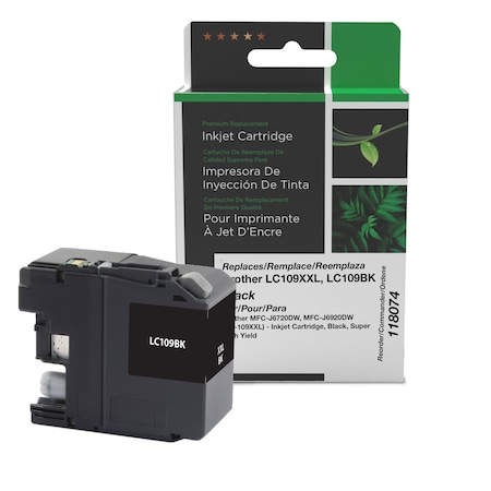 Clover Imaging Remanufactured Super High Yield Black Ink Cartridge For Brother LC109XXL